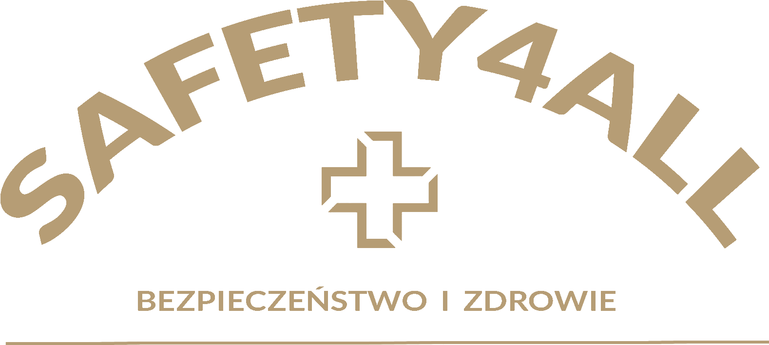 Akademia Pierwszej Pomocy Safety4All logo gold transparent